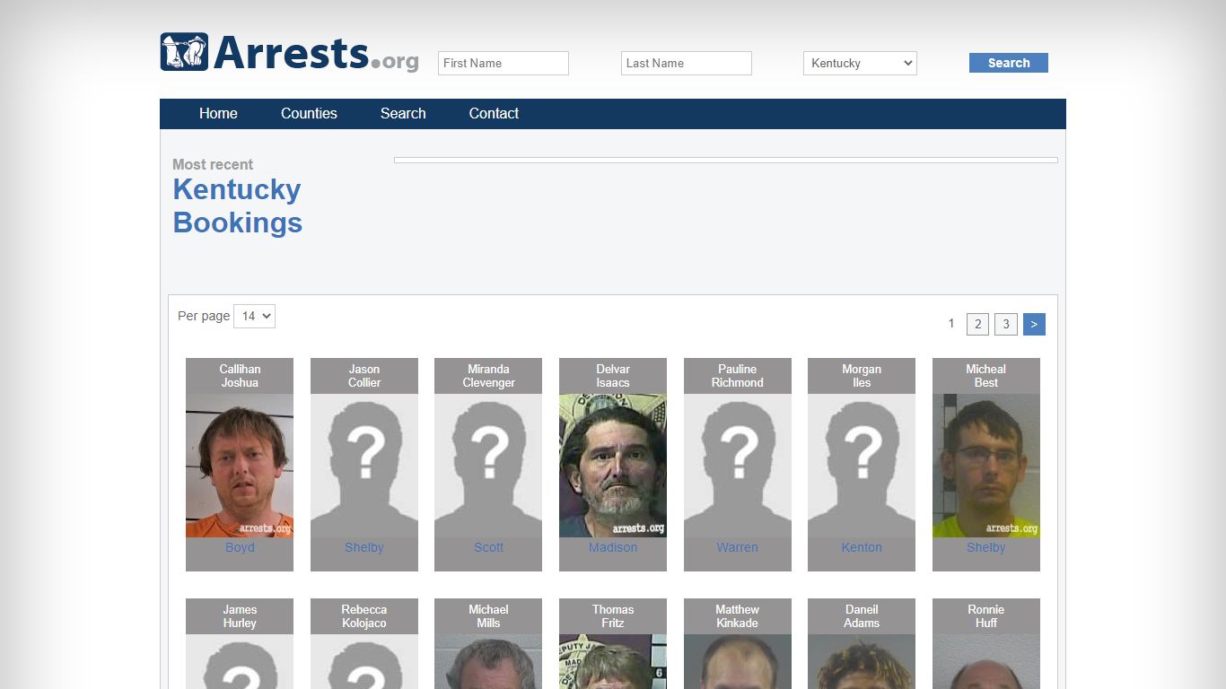 Kentucky Arrests and Inmate Search